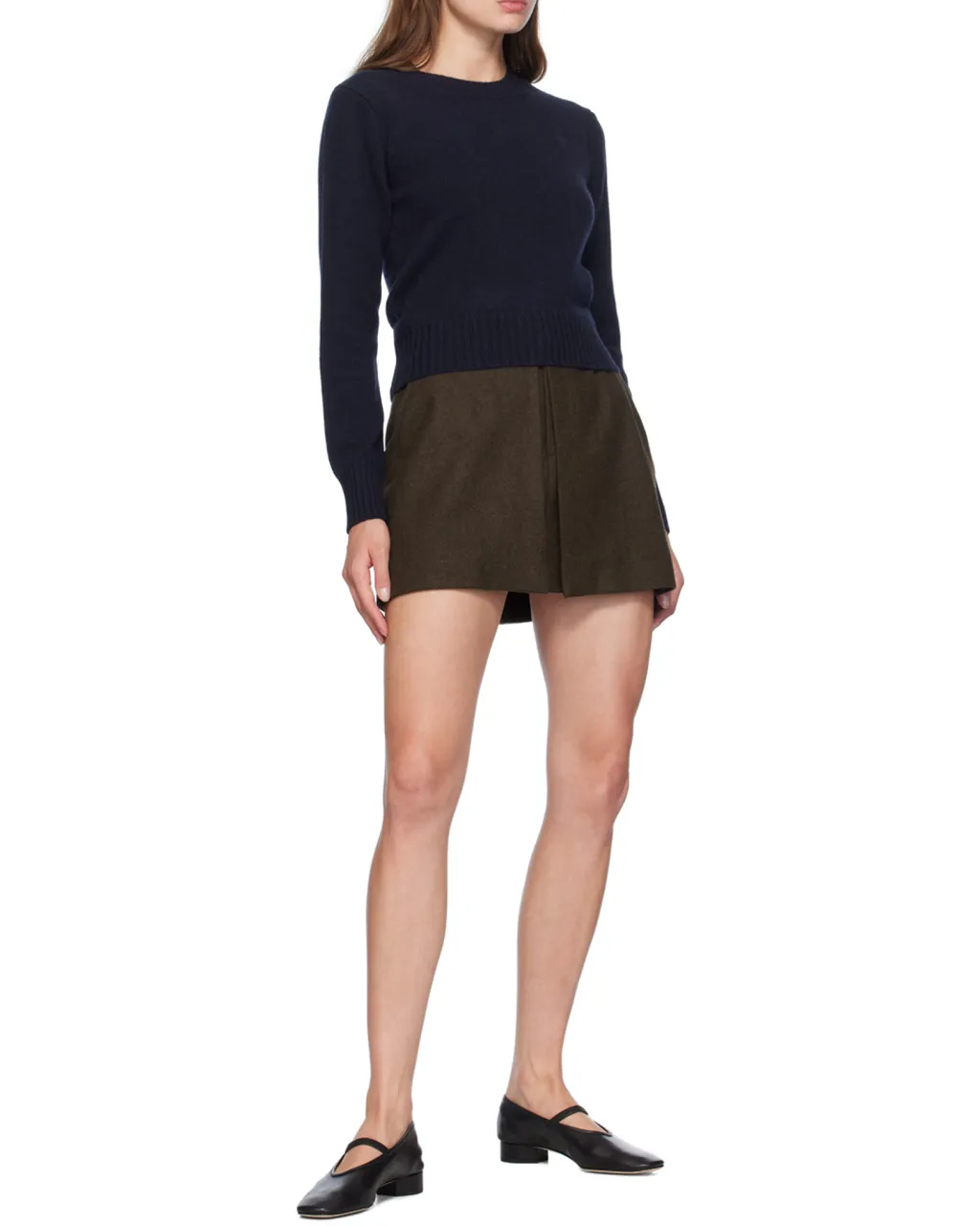Ami Long Sleeved Crewneck Knitted Jumper