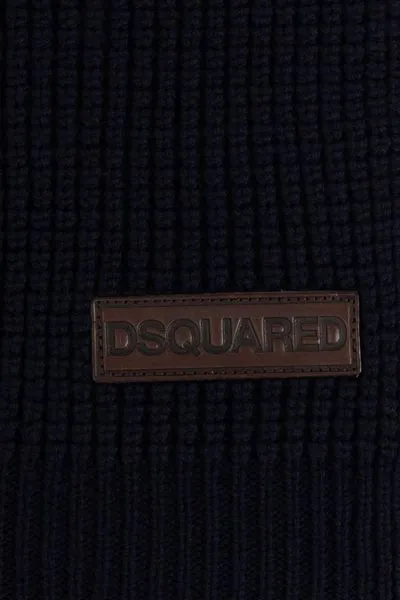 Dsquared2 Logo Patch Knitted Scarf