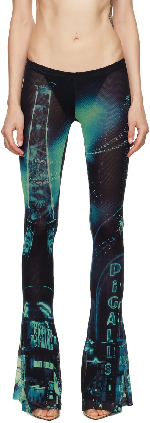 Pigalle-Print Flared Trousers