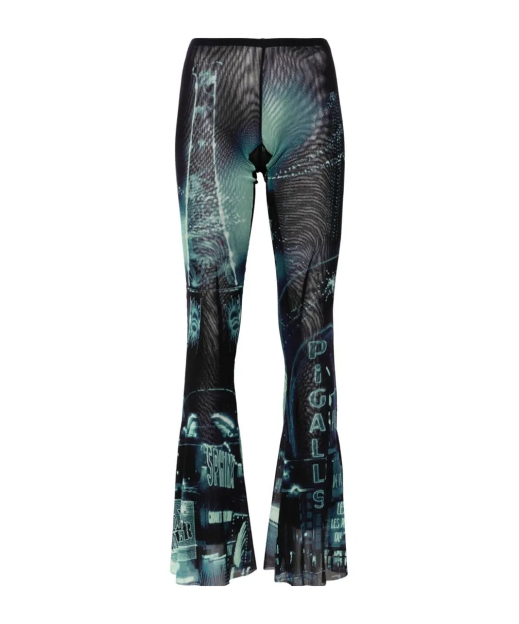 Pigalle-Print Flared Trousers