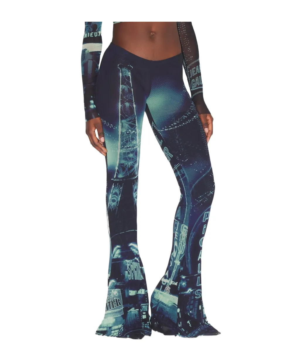 Pigalle-Print Flared Trousers