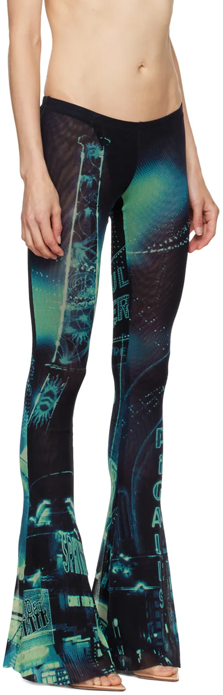 Pigalle-Print Flared Trousers