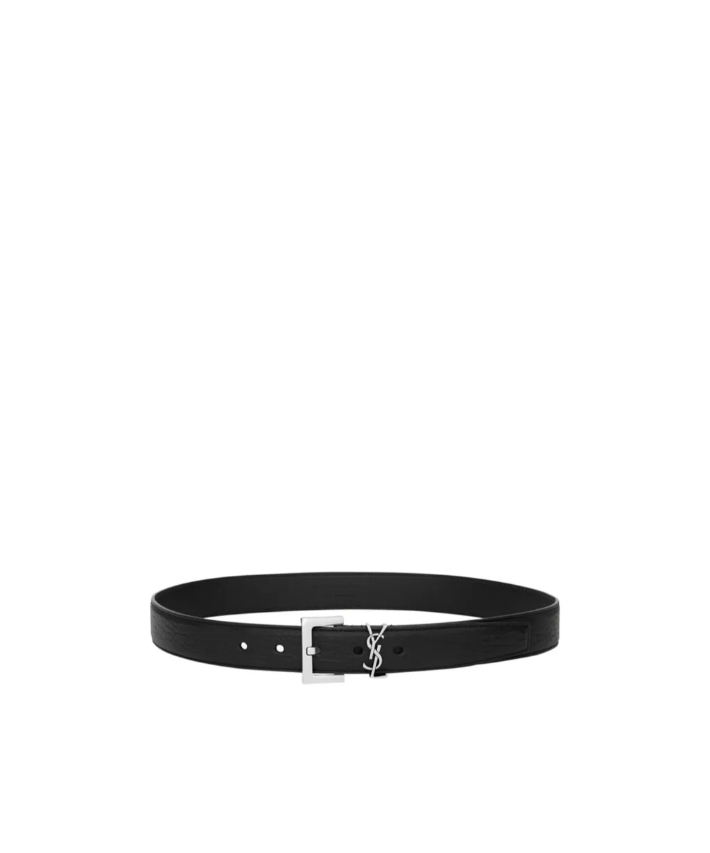 Saint Laurent Cassandre Logo Plaque Belt