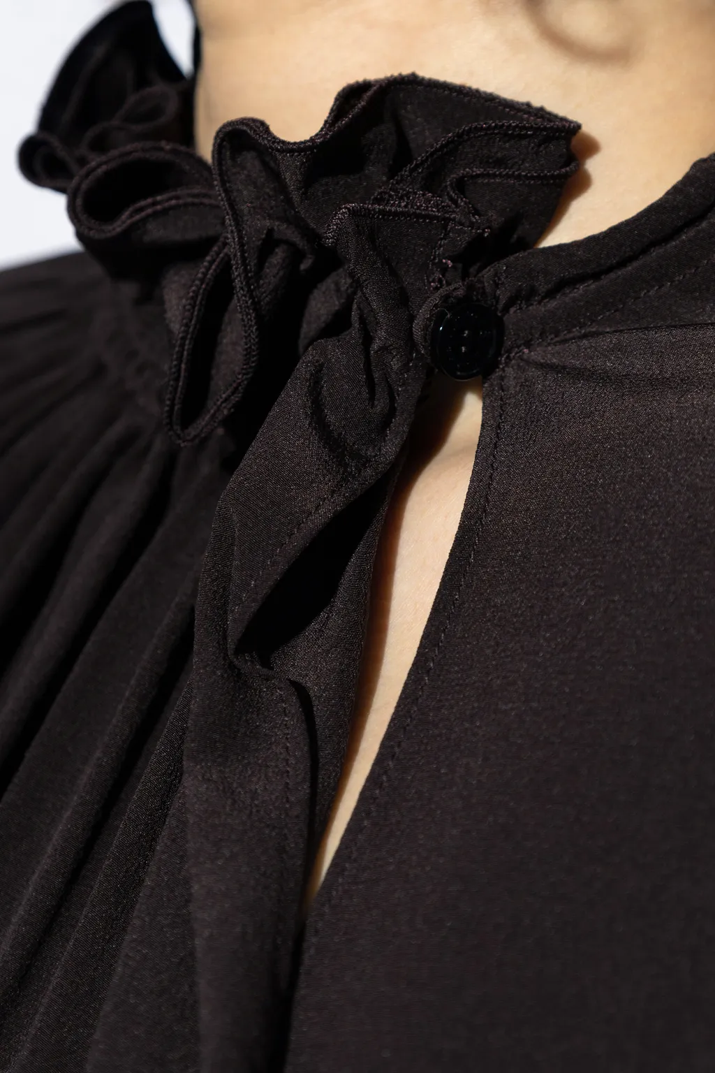 Draped Silk Blouse