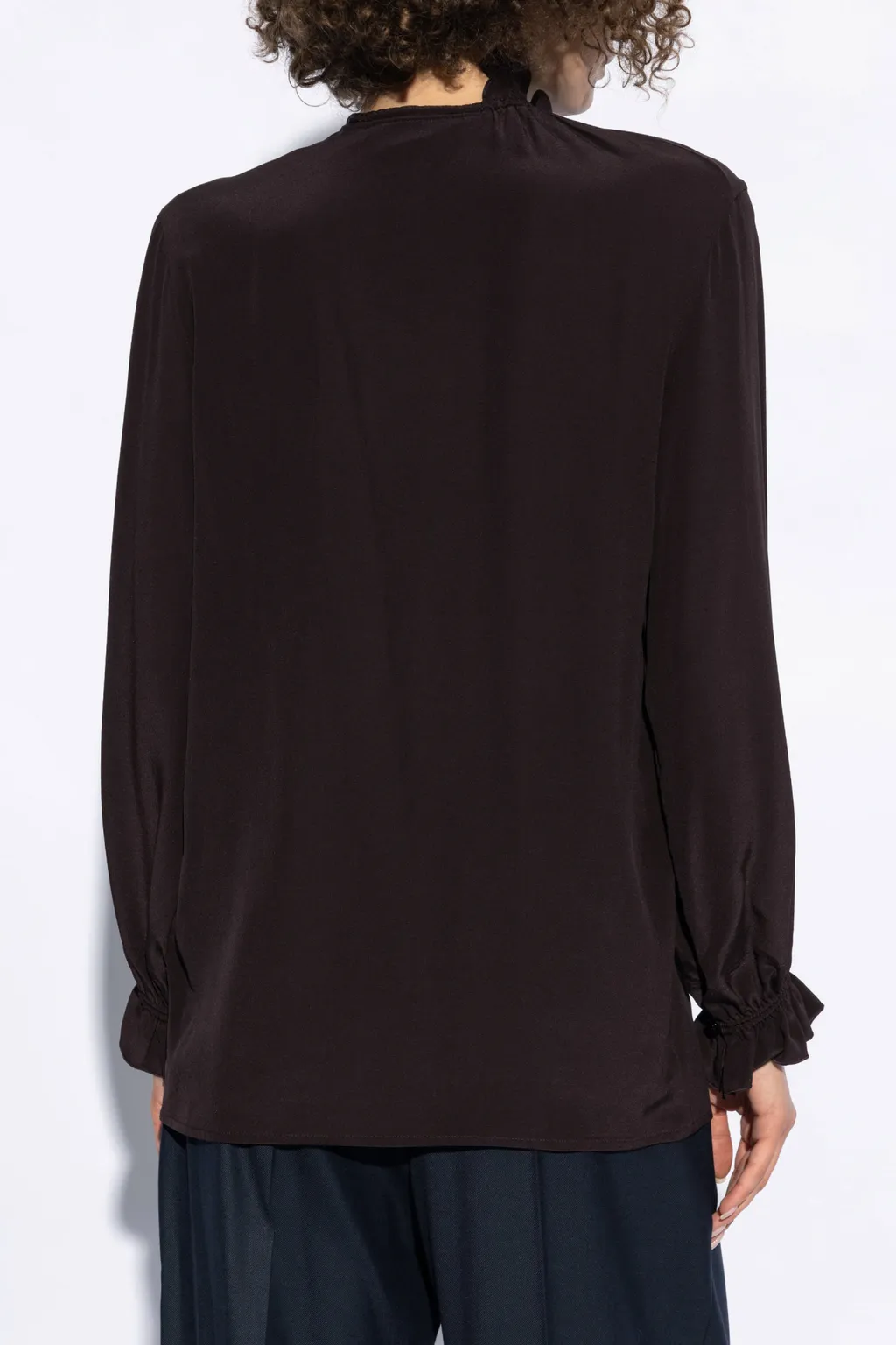 Draped Silk Blouse