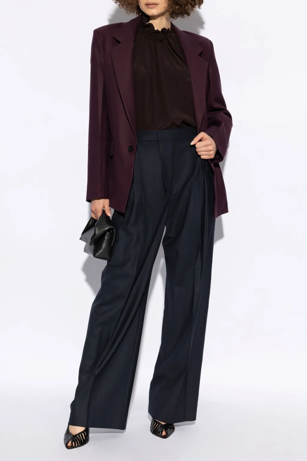 Draped Silk Blouse