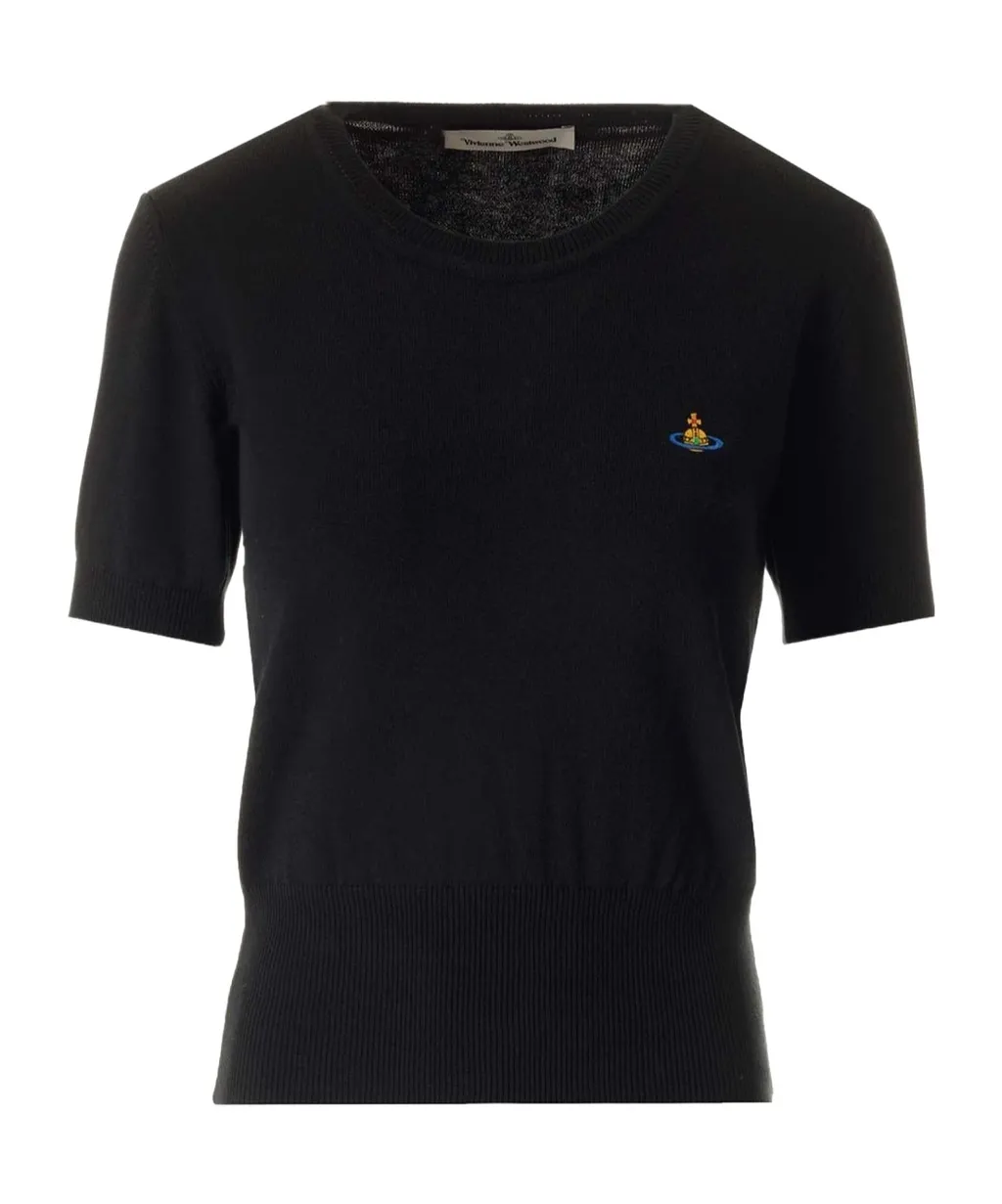 Vivienne Westwood Orb Embroidered Knitted Top