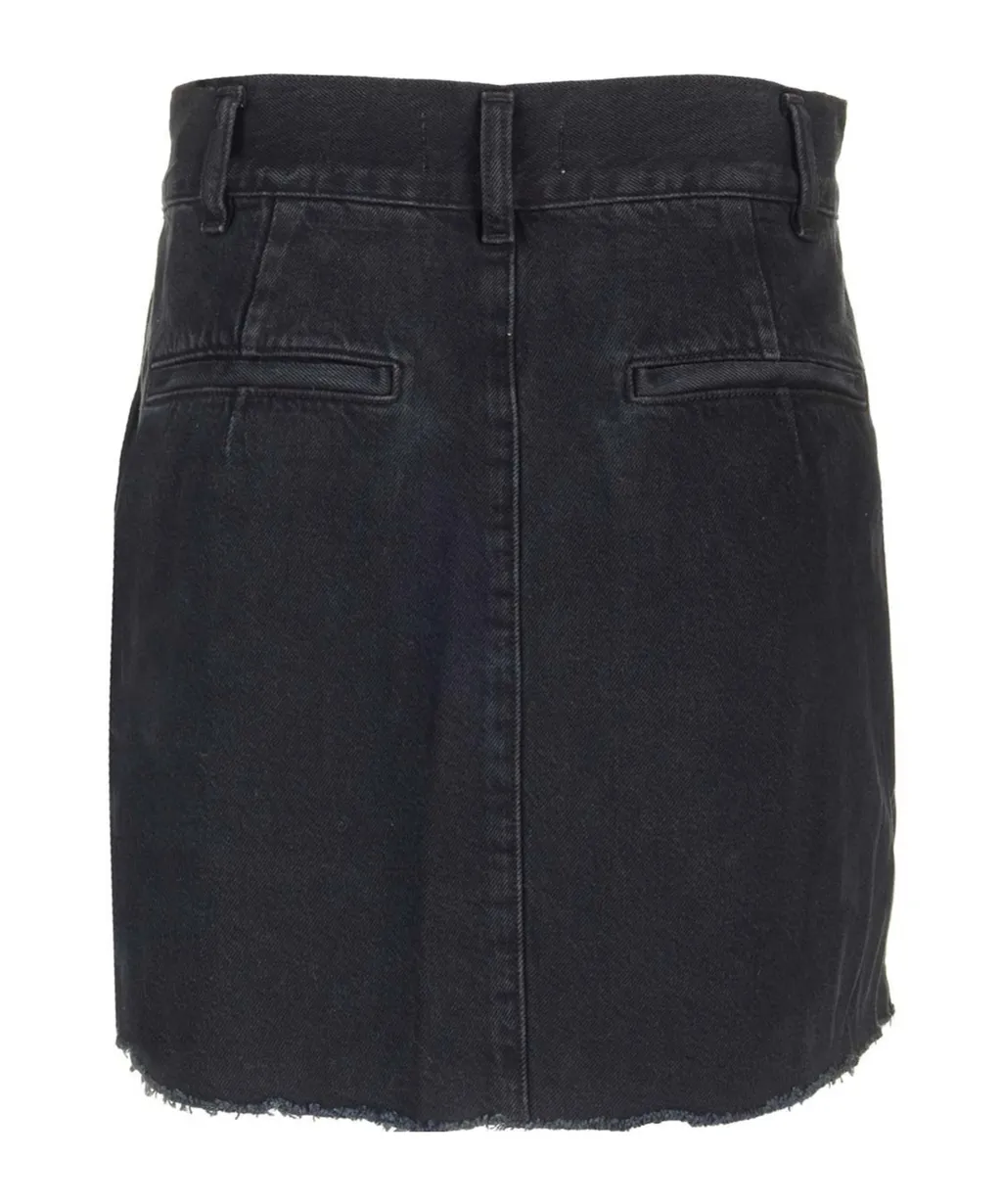 Belt-Loop Denim Skirt