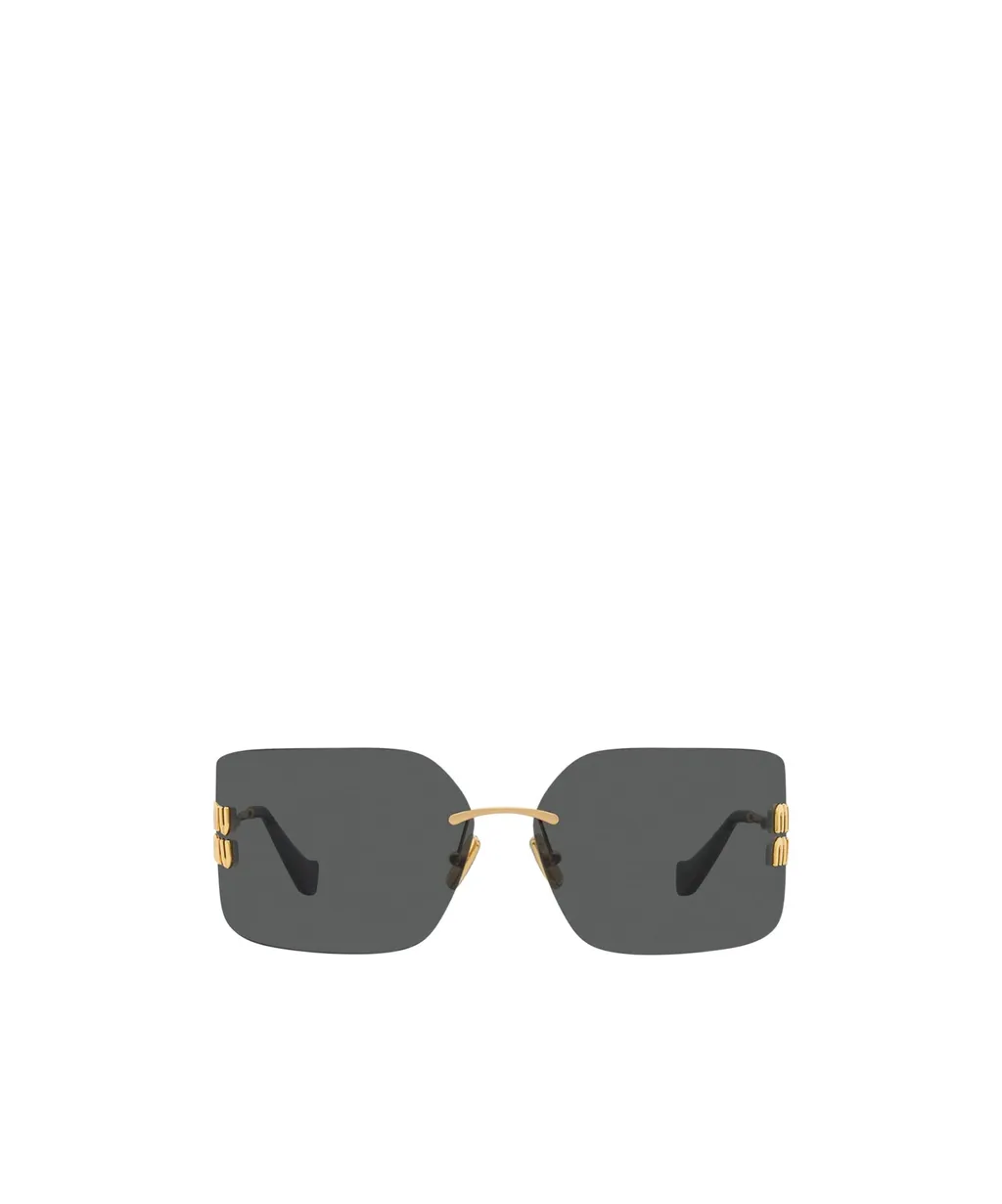 Miu Miu Eyewear Logo-Plaque Oversize-Frameless Sunglasses