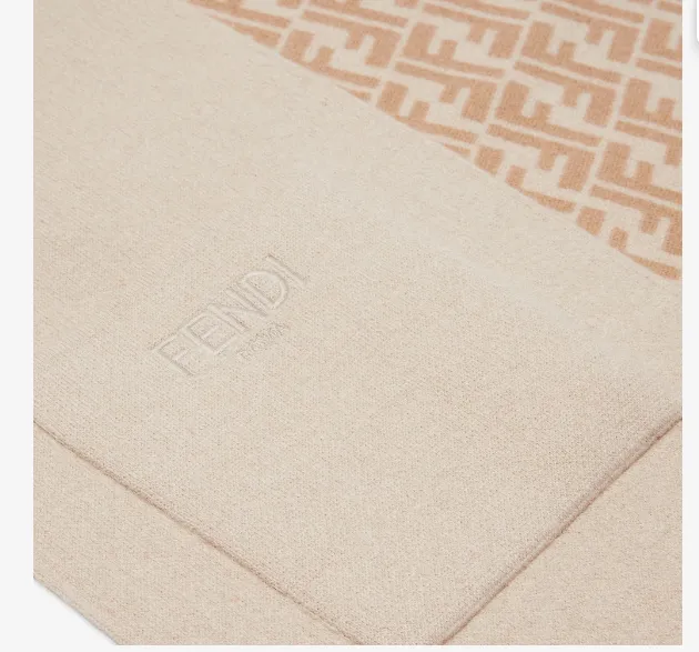 Beige Reversible Wool Junior Scarf