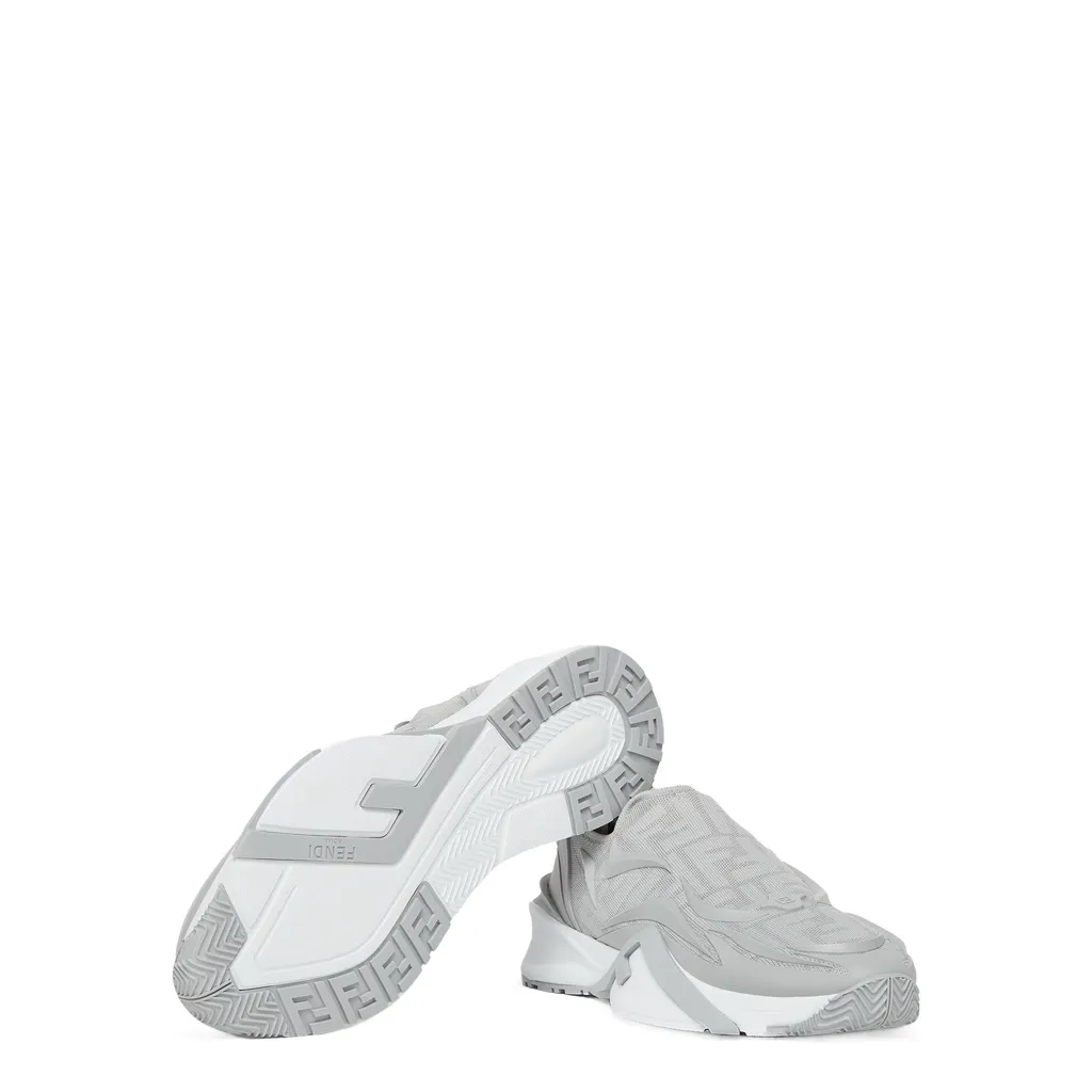 Grey Ff Mesh Running Sneakers