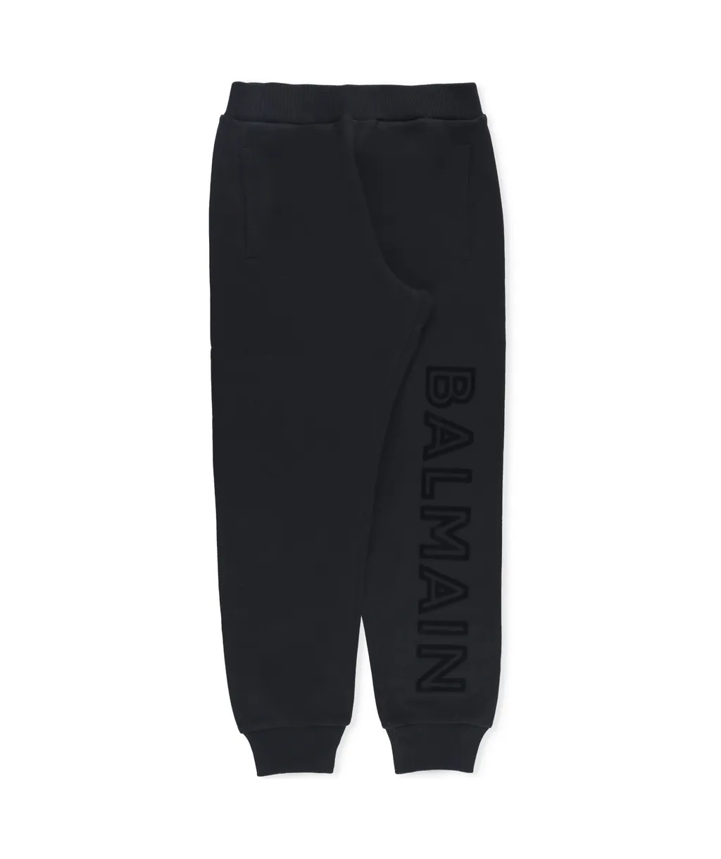 Balmain Kids Logo Printed Jersey Pants