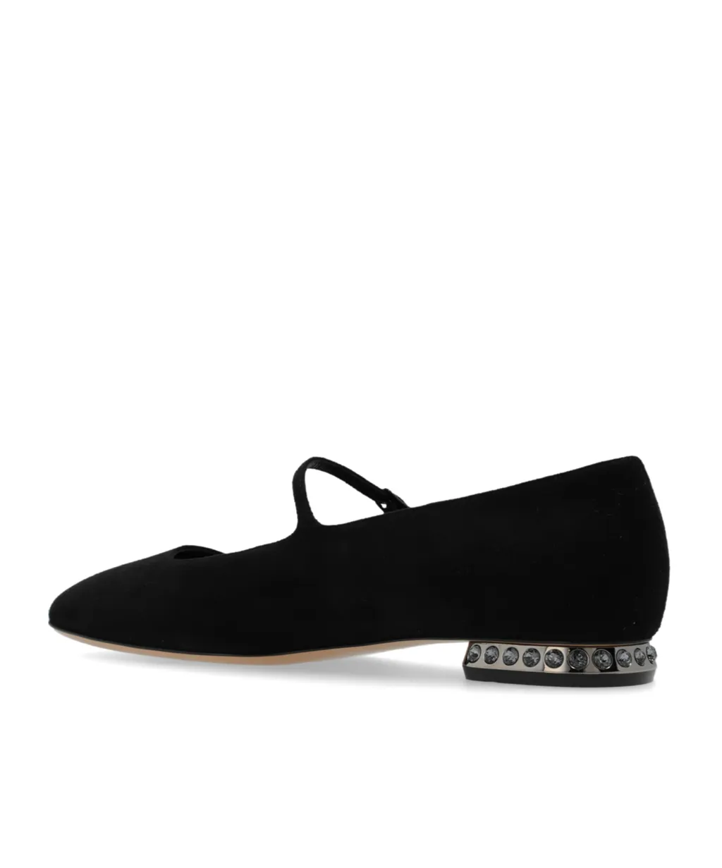 Casadei Buckle Square Toe Strapped Pumps
