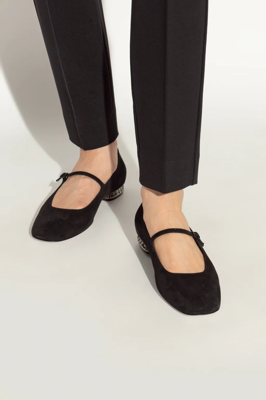 Casadei Buckle Square Toe Strapped Pumps