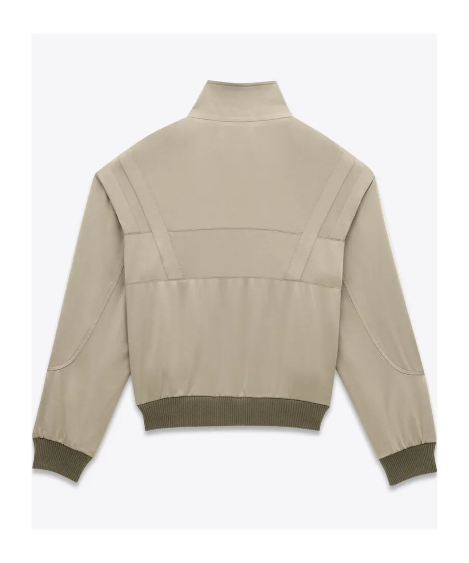 Saint Laurent Zip-Up High Neck Teddy Jacket