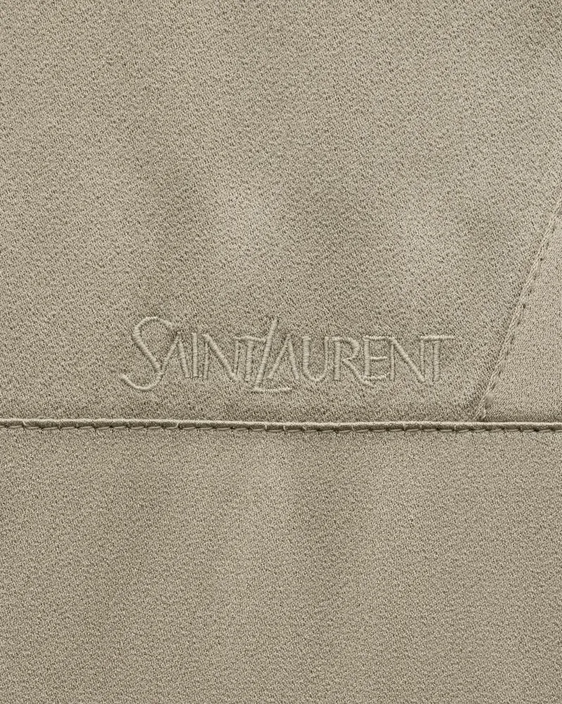 Saint Laurent Zip-Up High Neck Teddy Jacket