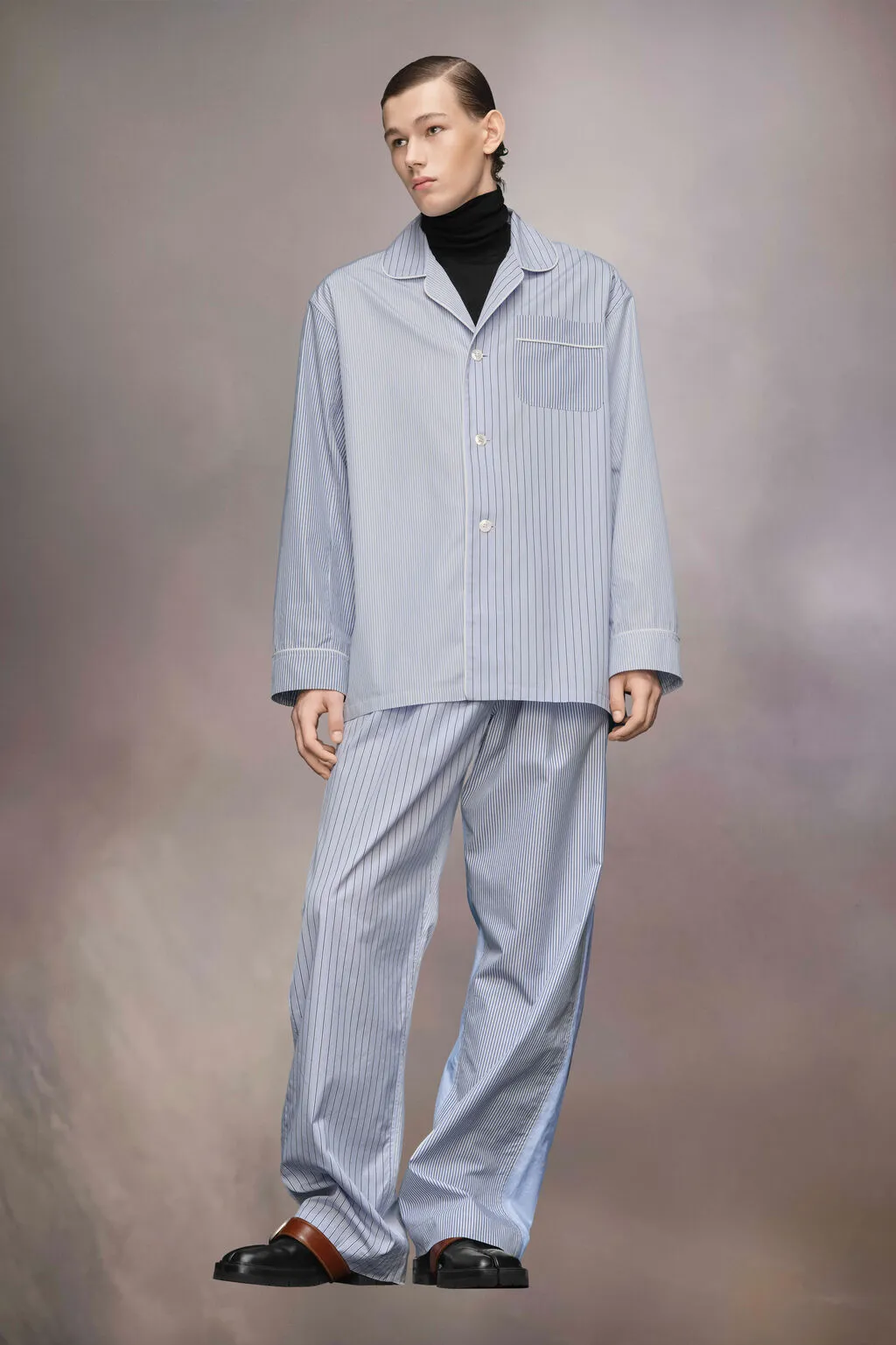 Maison Margiela Color-Blocked Striped Shirt