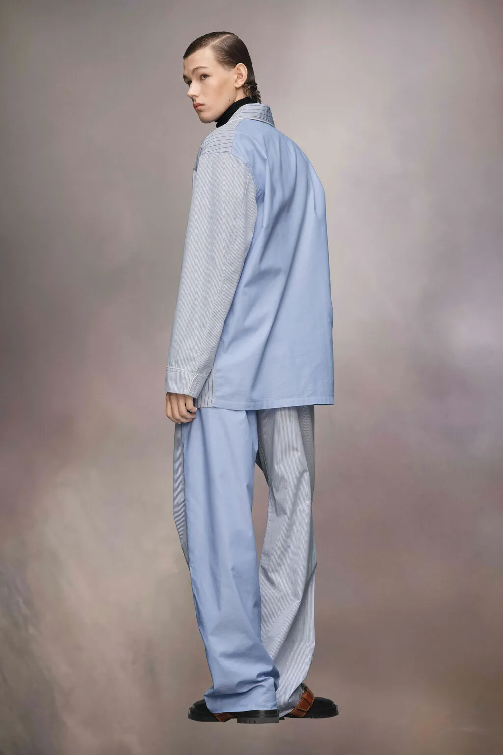 Maison Margiela Color-Blocked Striped Shirt