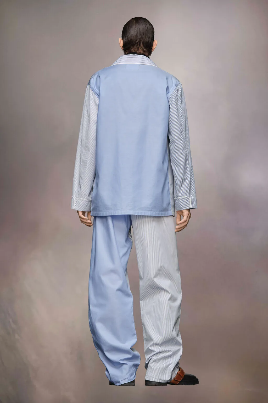 Maison Margiela Color-Blocked Striped Shirt