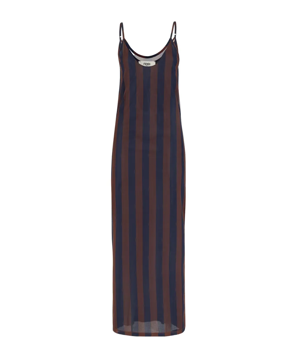 Fendi Pequin Tulle Dress