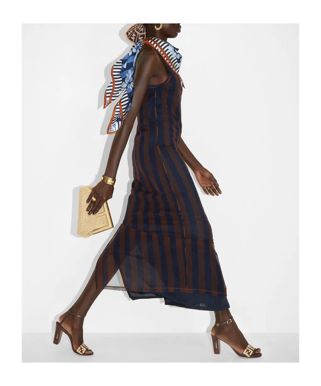 Fendi Pequin Tulle Dress
