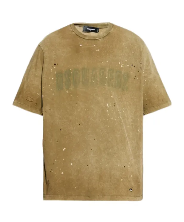 Dsquared2 Distressed Logo Printed T-Shirt