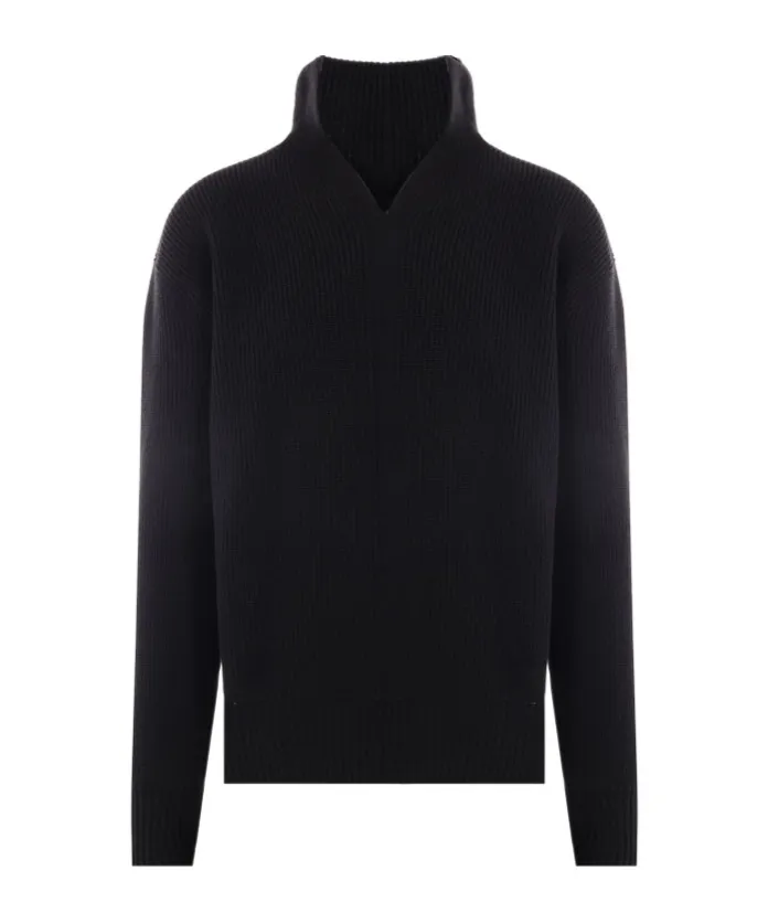 High-Neck Wool Jumper