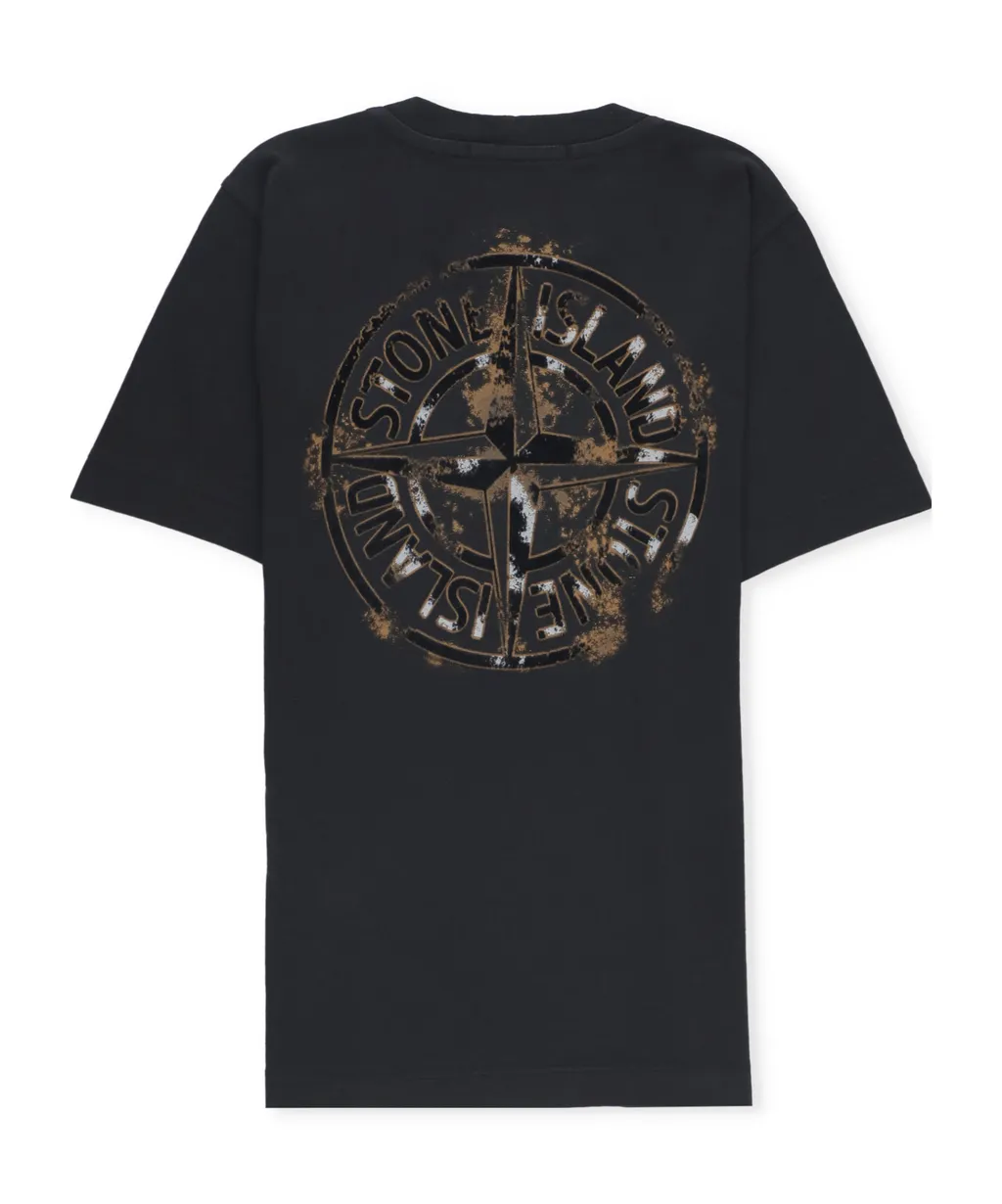 Stone Island Junior Logo Printed Crewneck T-Shirt