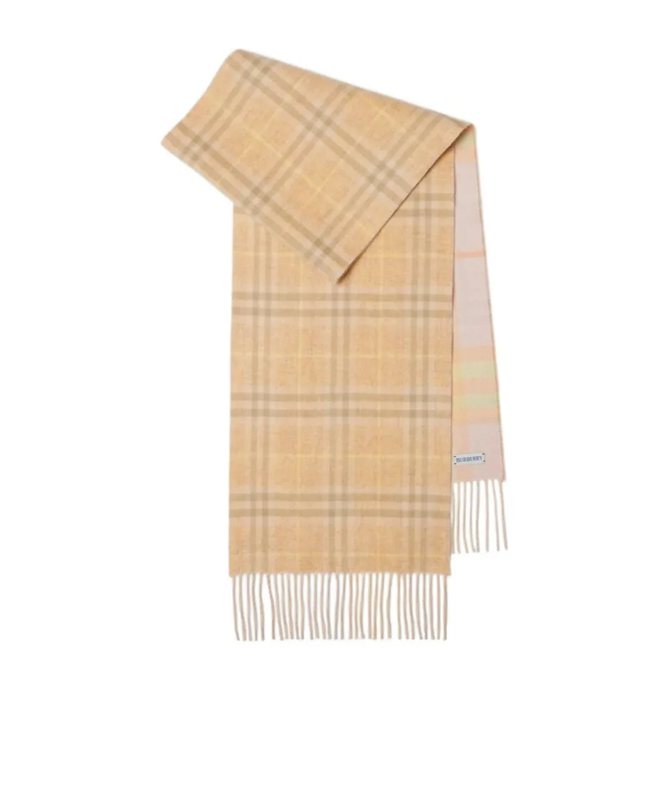 Reversible Checked Cashmere Scarf