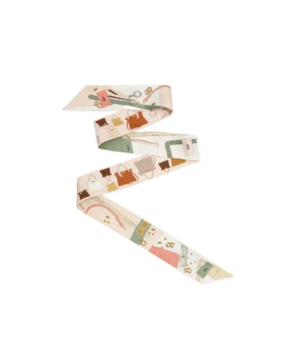 Multicolour Silk Narrow Scarf