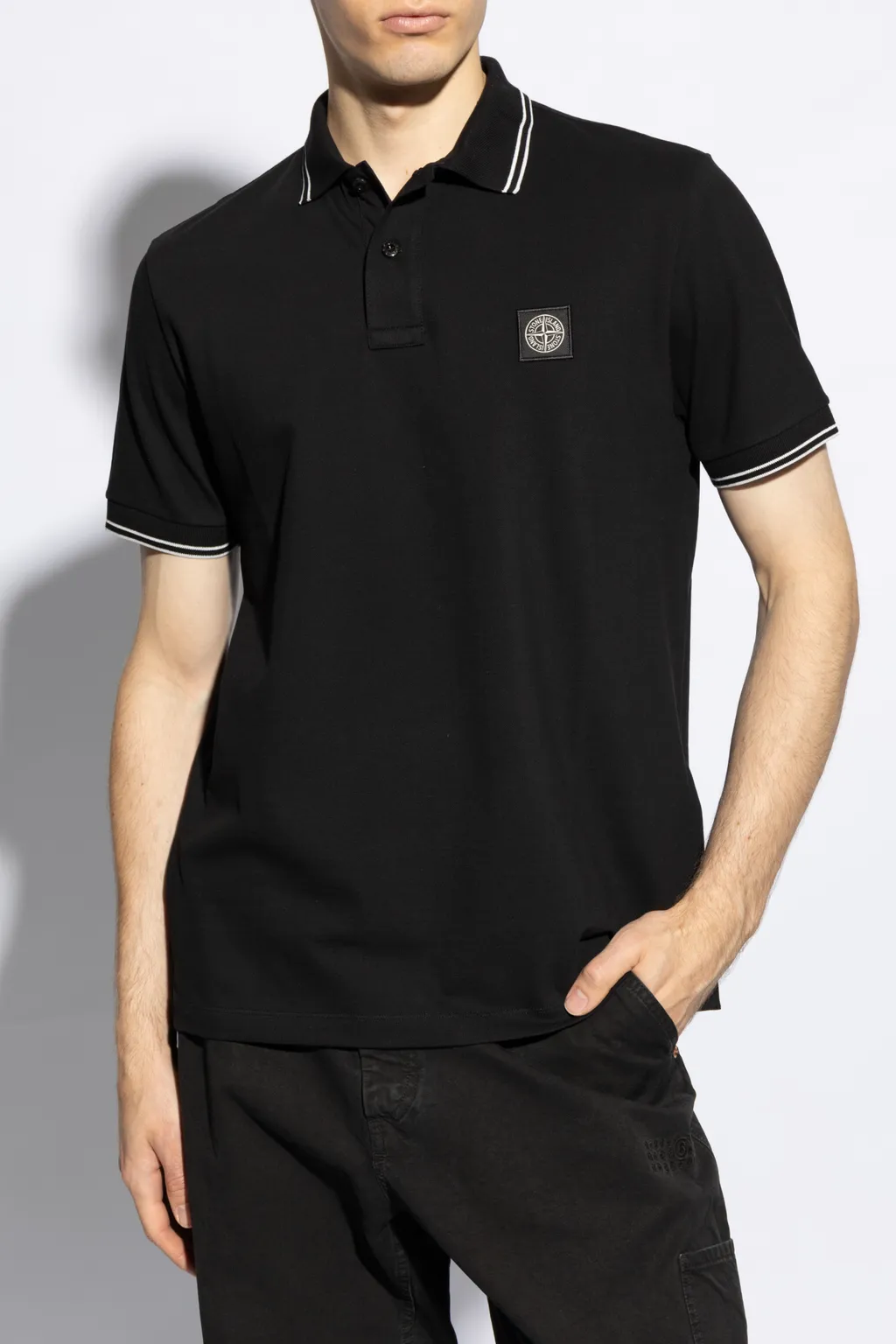 Stone Island Logo Patch Polo Shirt