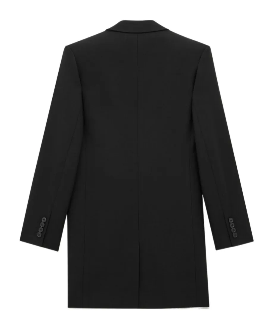 Saint Laurent Single-Breasted Long Jacket