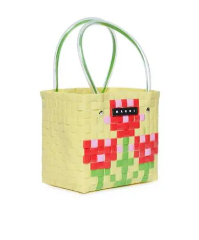 Marni Kids Logo-Patch Woven-Designed Tote Bag