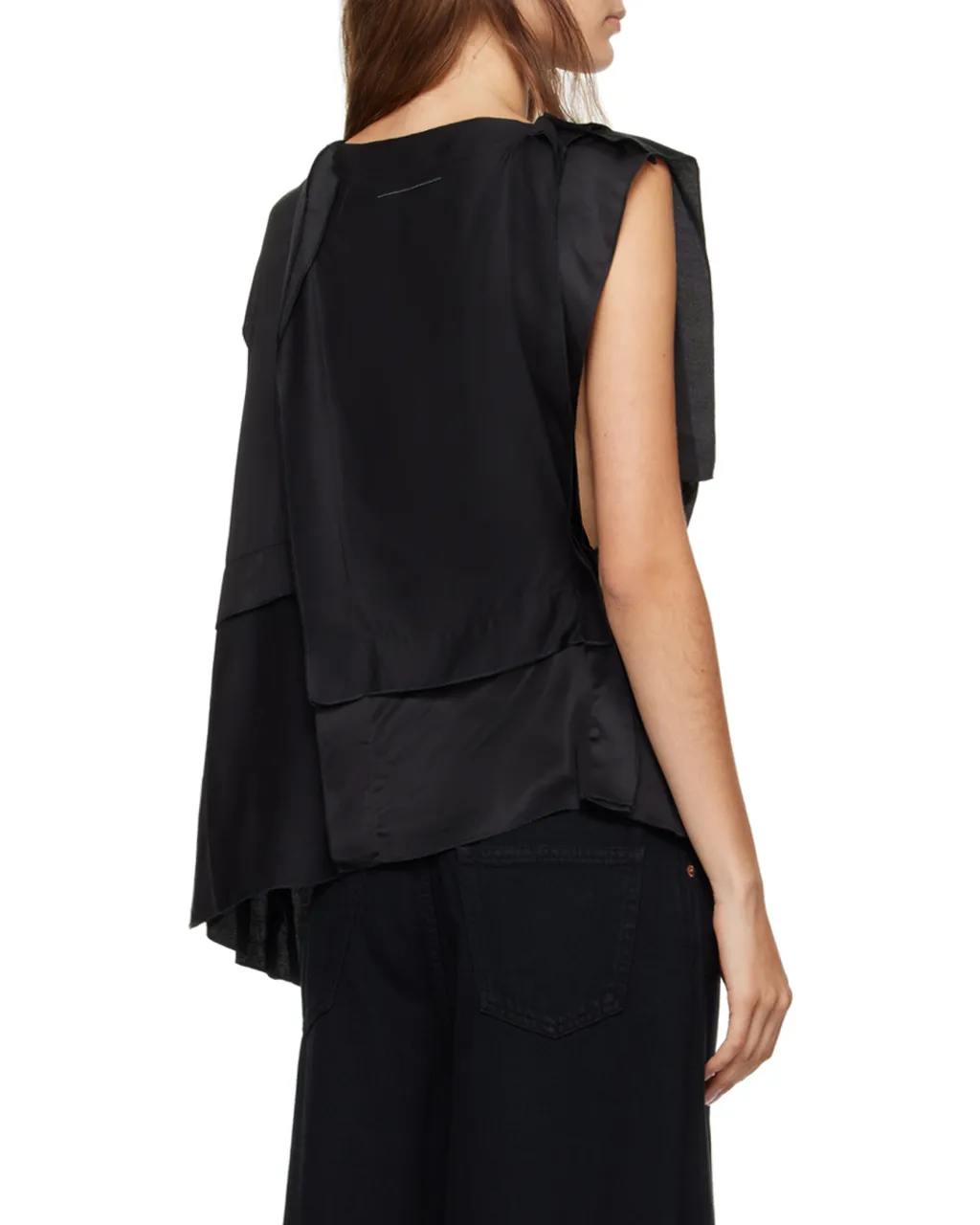 Asymmetric Satin Blouse