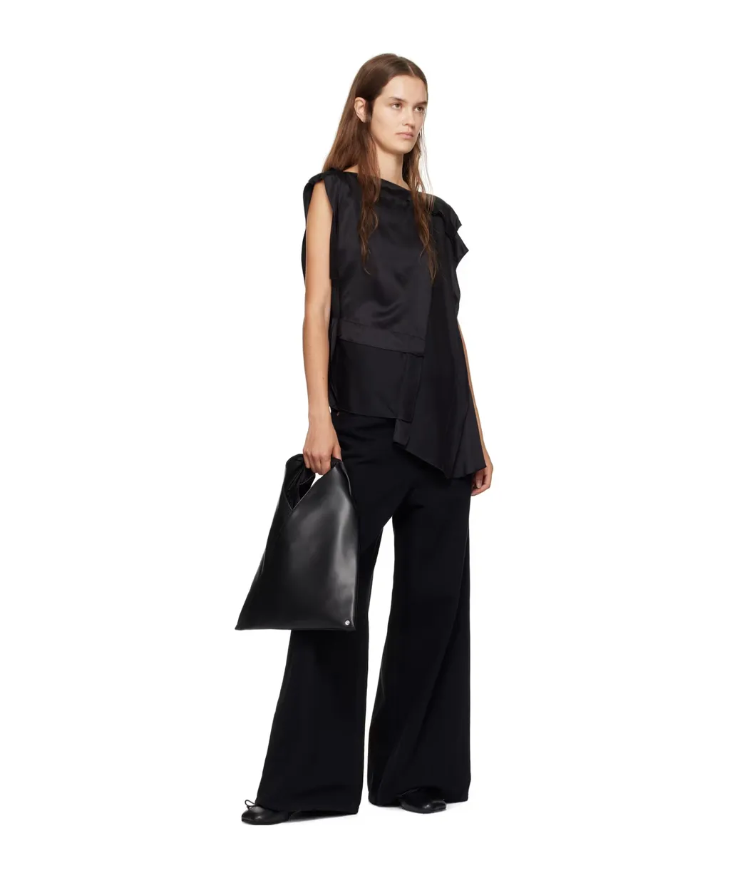Asymmetric Satin Blouse