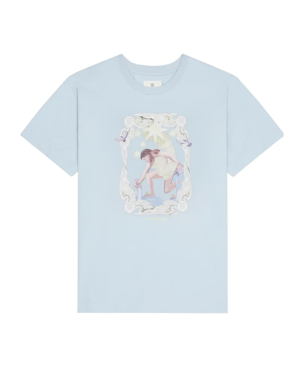 T-Shirt In Cotton Givenchy Aqua Stars