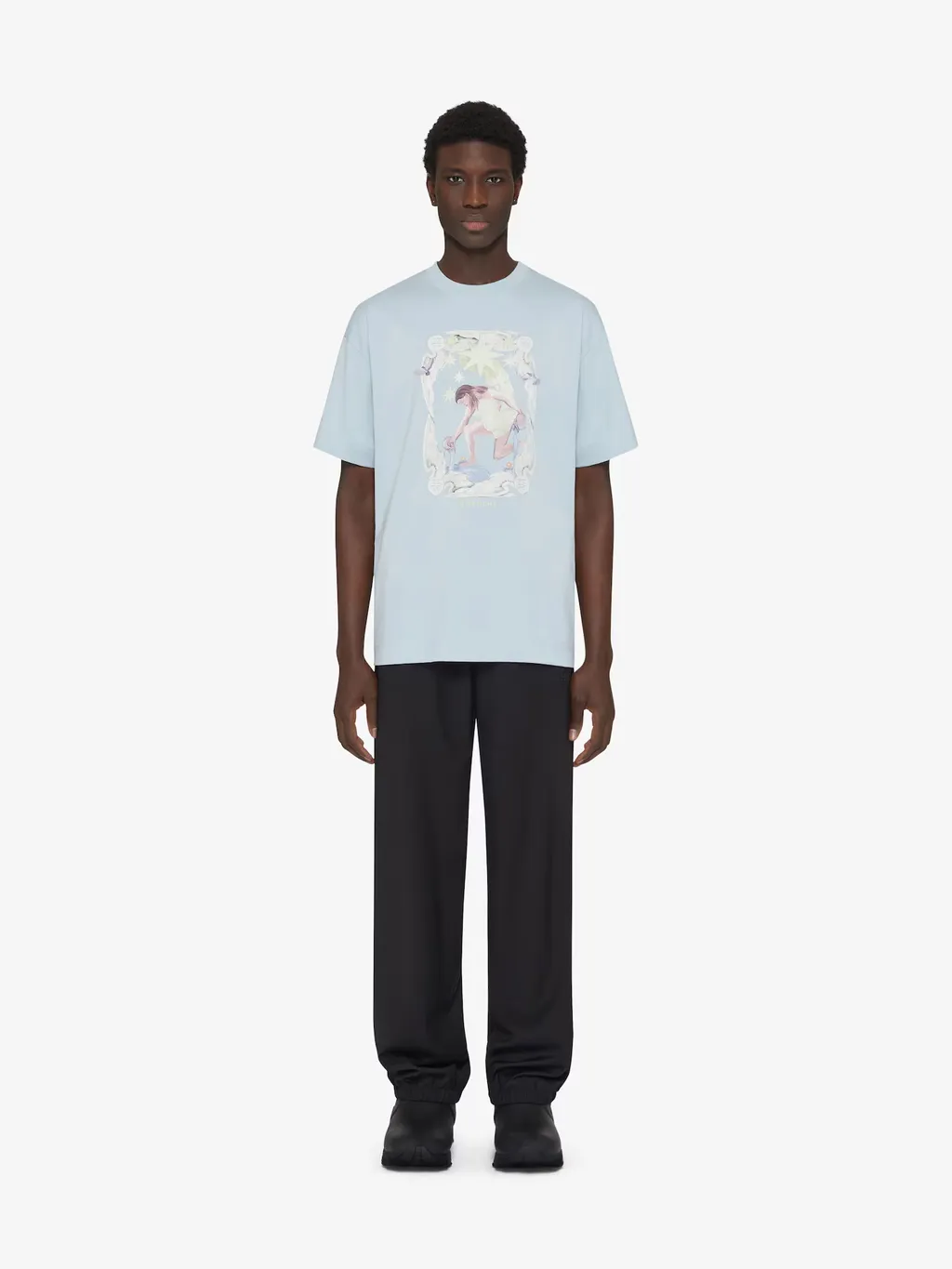 T-Shirt In Cotton Givenchy Aqua Stars