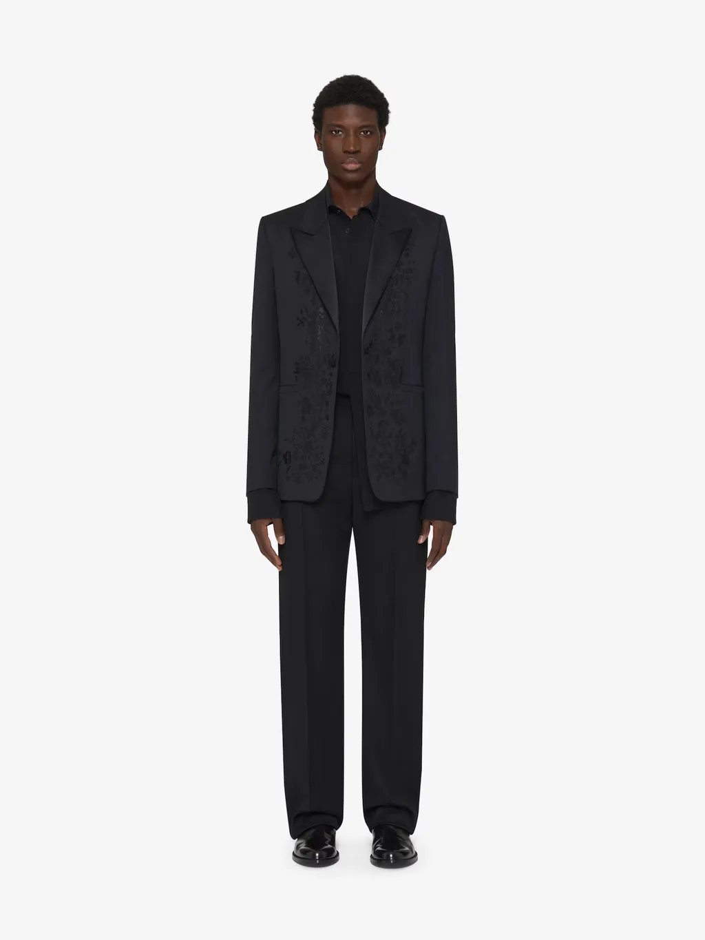 Slim Fit Jacket In Floral Jacquard