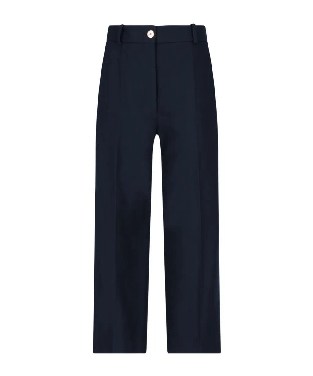 Patou High Waist Wide-Leg Trousers