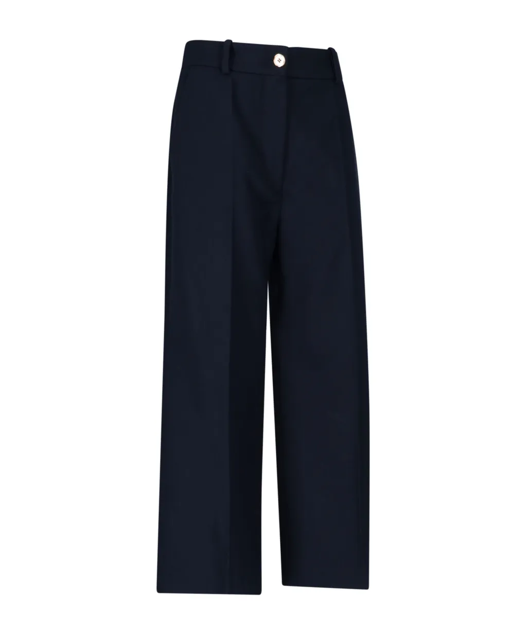 Patou High Waist Wide-Leg Trousers