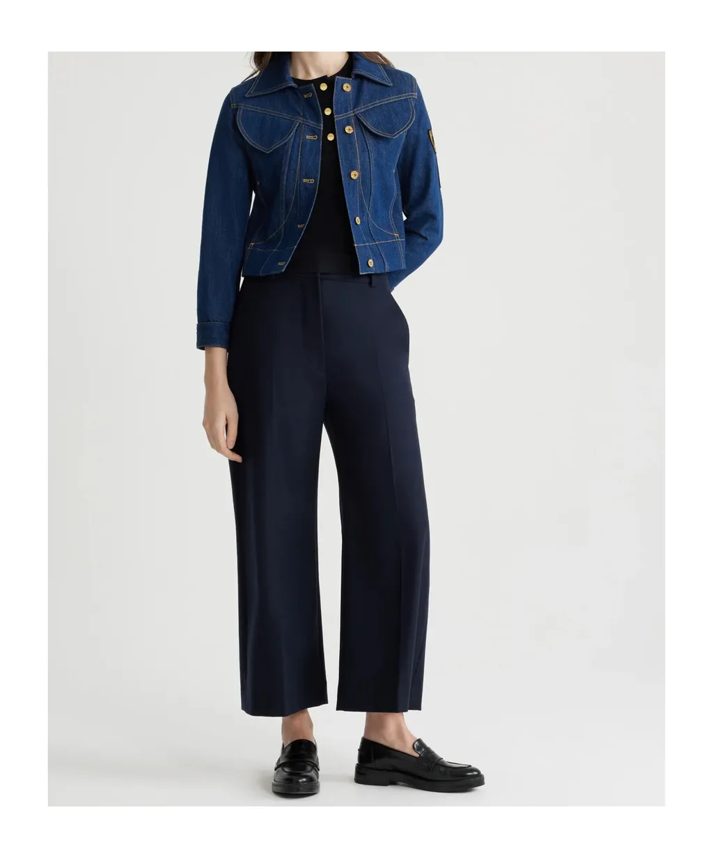 Patou High Waist Wide-Leg Trousers