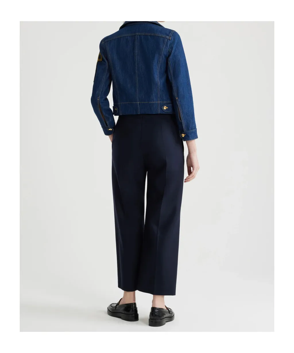 Patou High Waist Wide-Leg Trousers