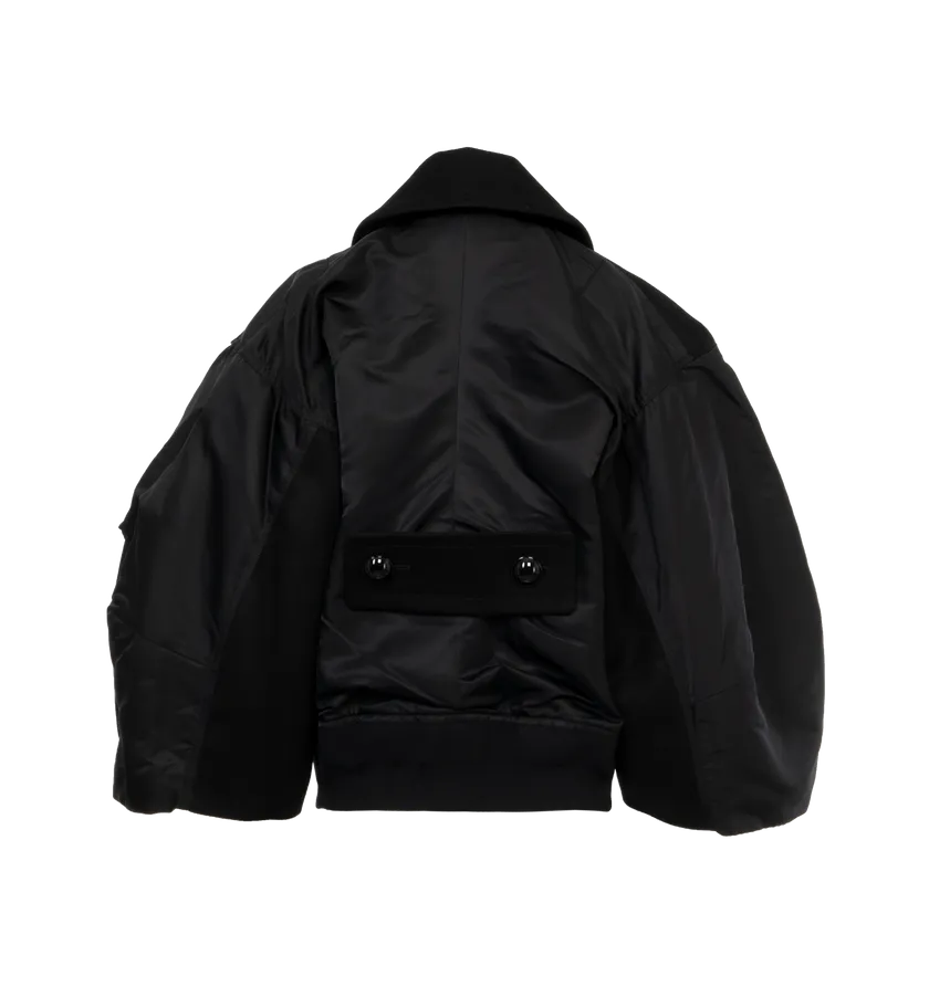 Sacai Double-Breasted Cropped Jacket