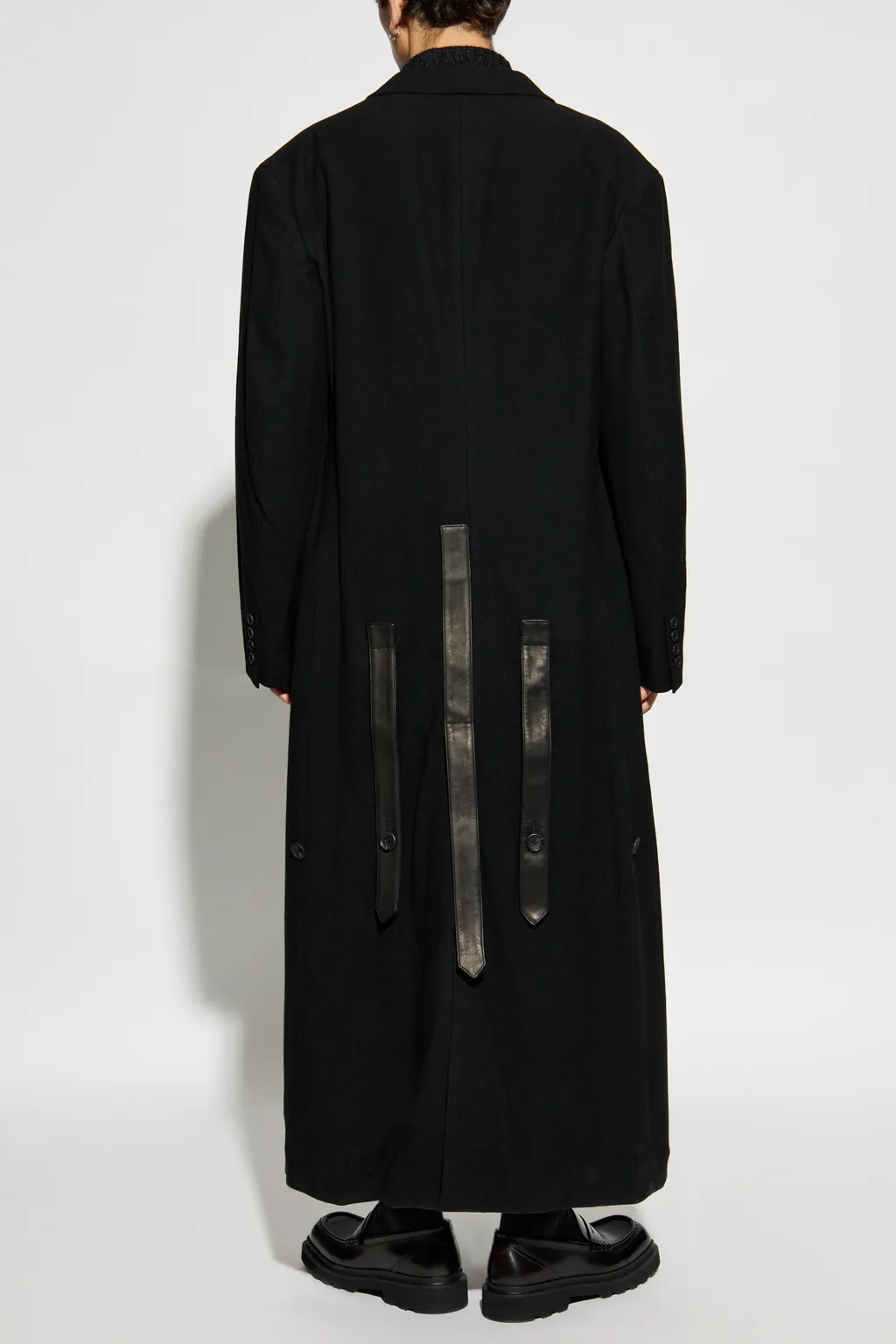 Yohji Yamamoto Button-Up Straight Hem Coat