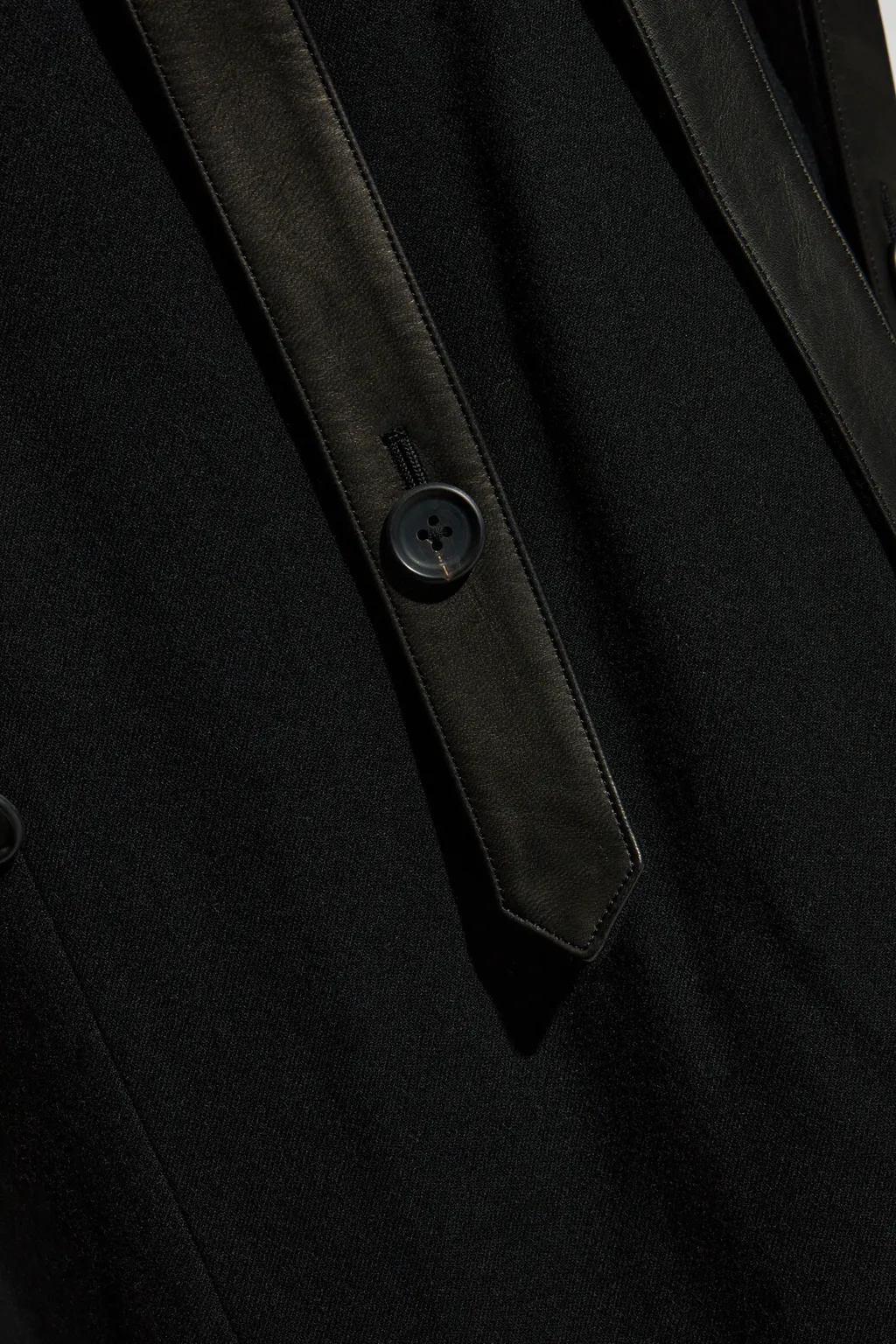 Yohji Yamamoto Button-Up Straight Hem Coat
