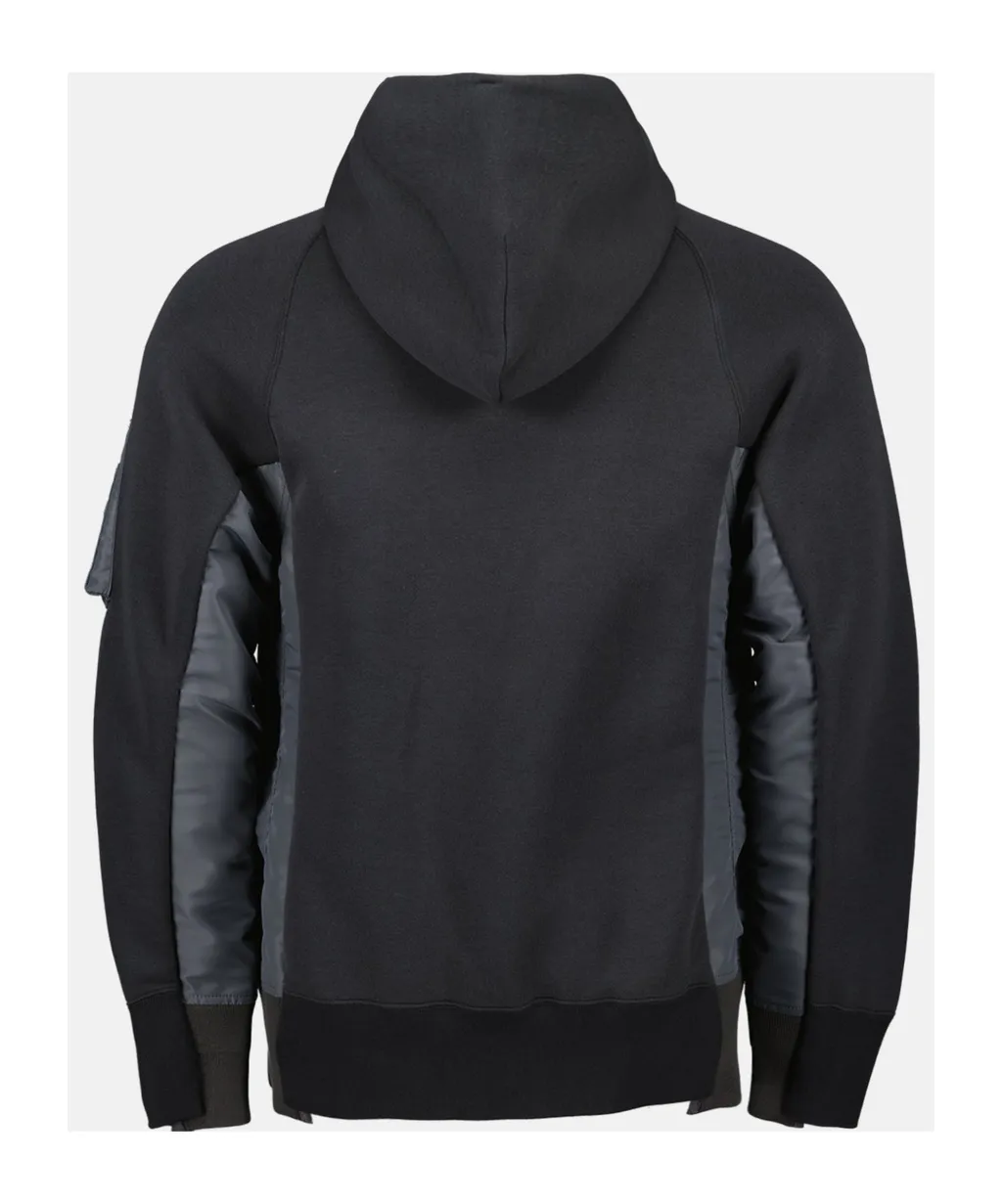 Sacai Panelled Zip-Up Hoodie