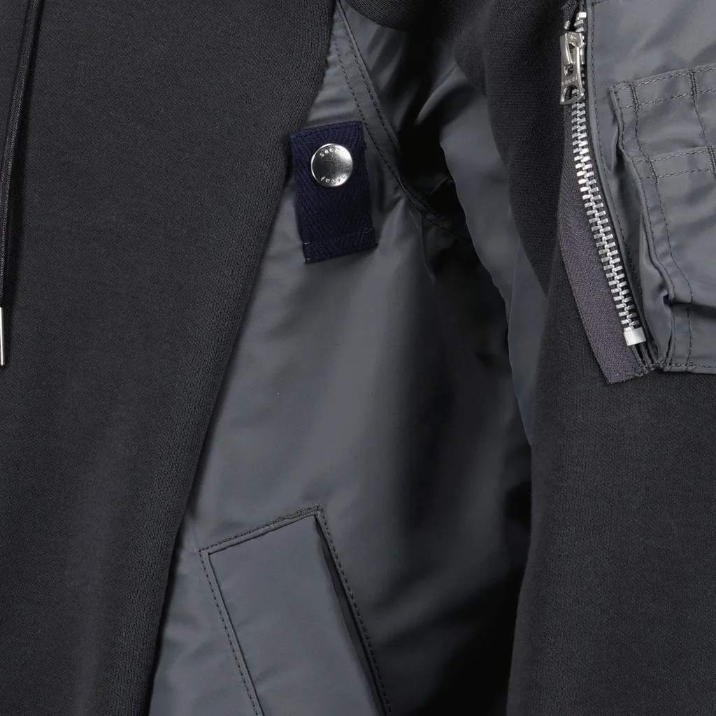 Sacai Panelled Zip-Up Hoodie