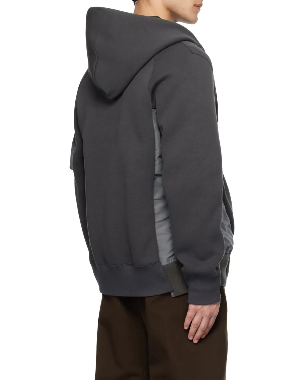 Sacai Panelled Zip-Up Hoodie