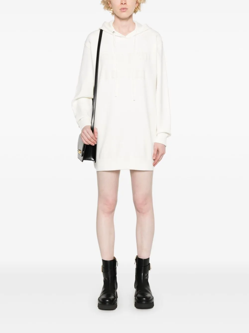 Elisabetta Franchi Logo Embroidered Sweatshirt Dress