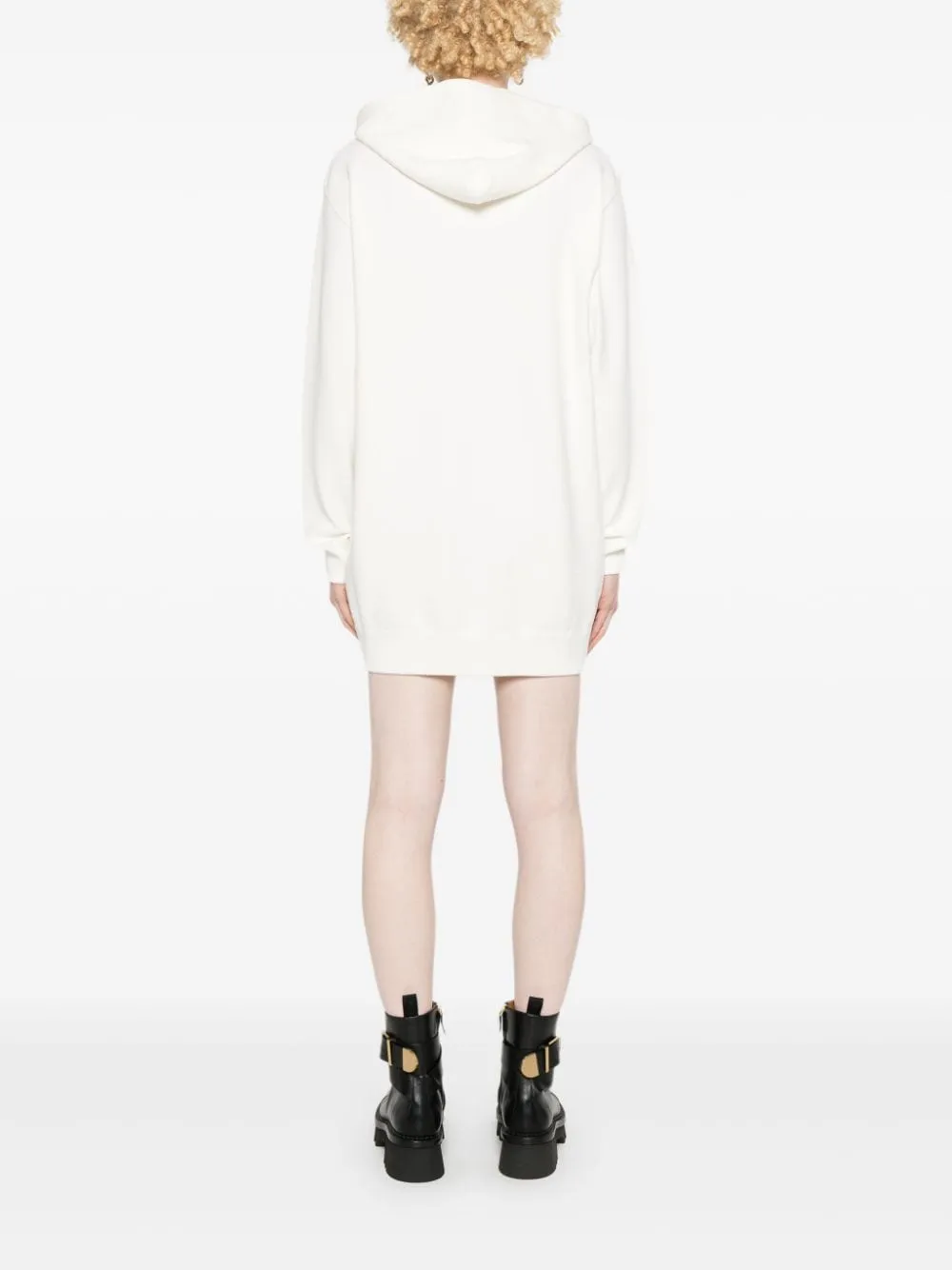 Elisabetta Franchi Logo Embroidered Sweatshirt Dress